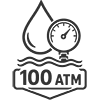 100 ATM Waterproof Pressure Resistance icon