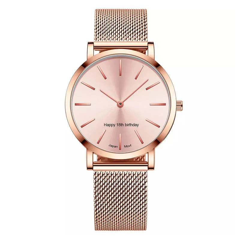 Classic Women's Stainless Steel Mesh Strap Trendy Watch